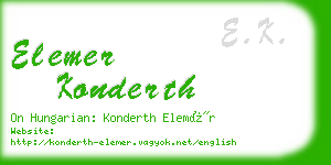 elemer konderth business card